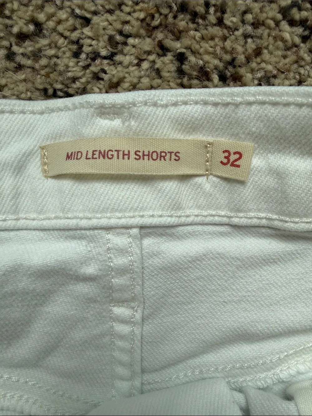 Levi's White Denim Jean Shorts